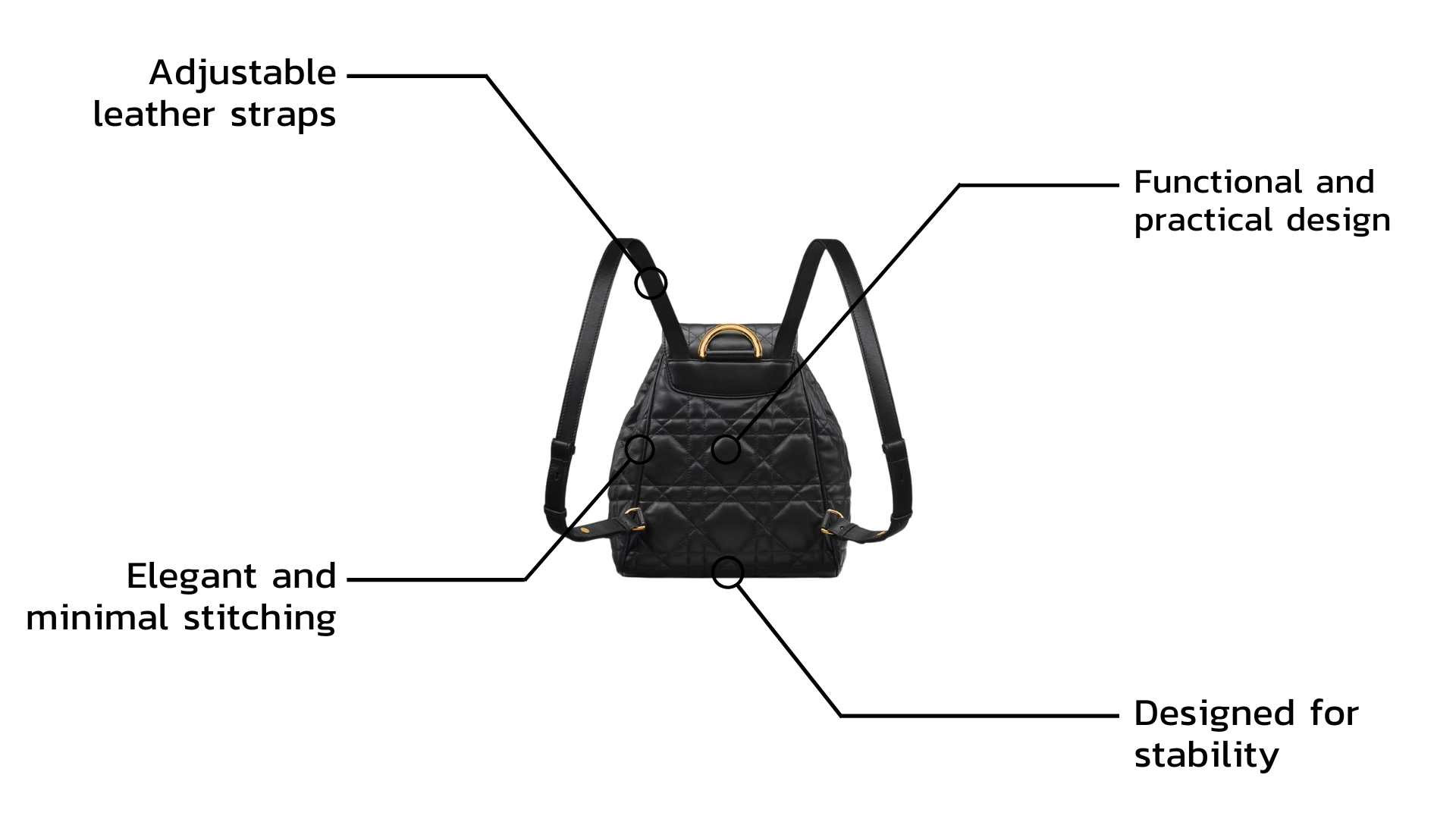 หลังกระเป๋า Dior Caro Backpack