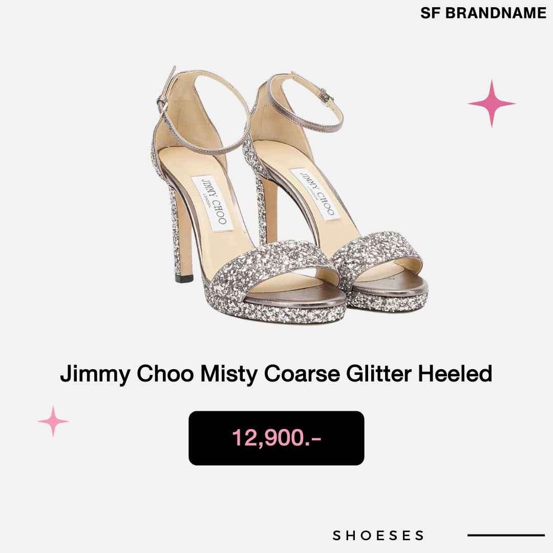 Jimmy Choo Misty Coarse Glitter Heeled