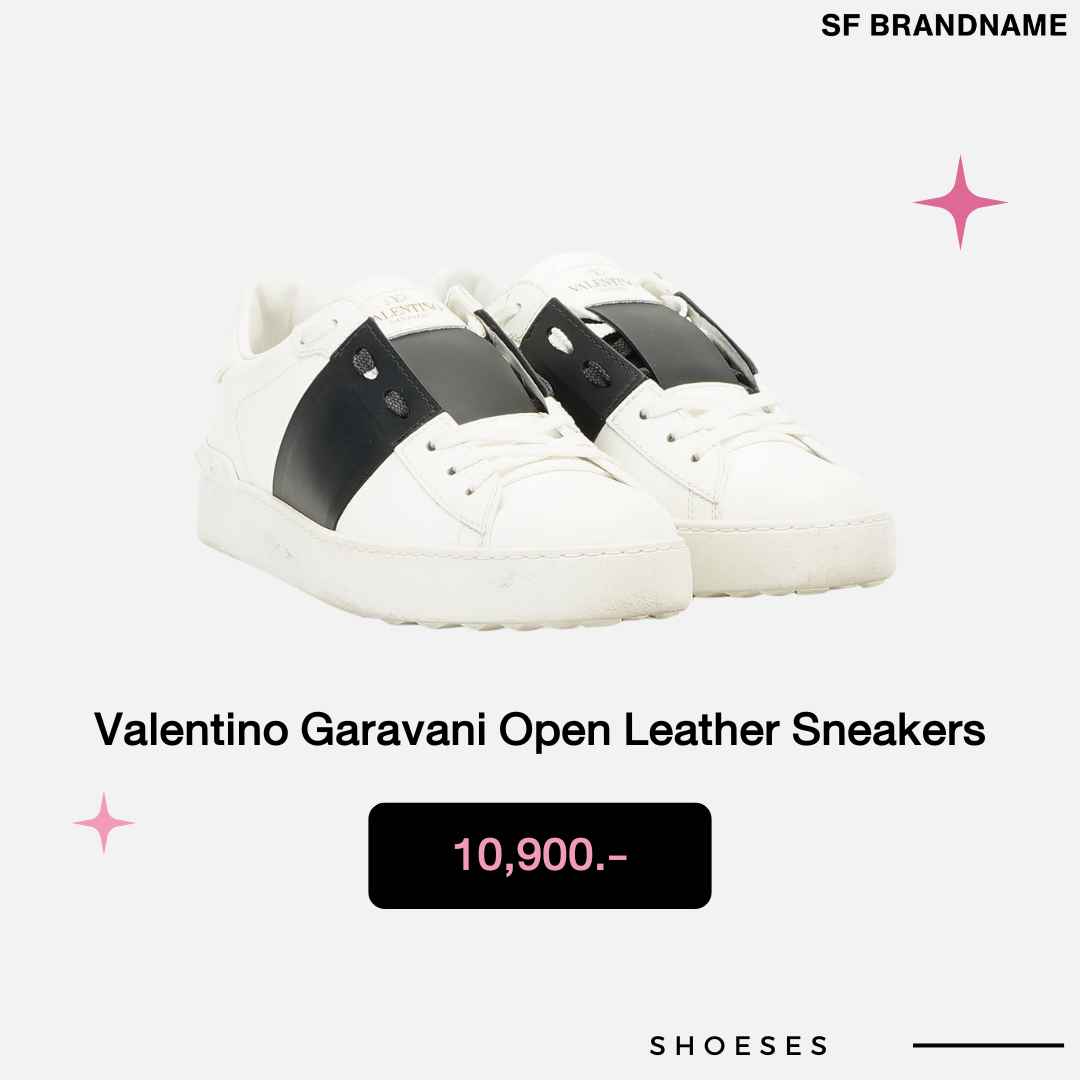 รองเท้า Valentino Garavani Open Leather Sneakers