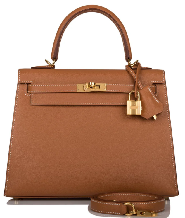 Hermes Kelly Gold Sellier 25